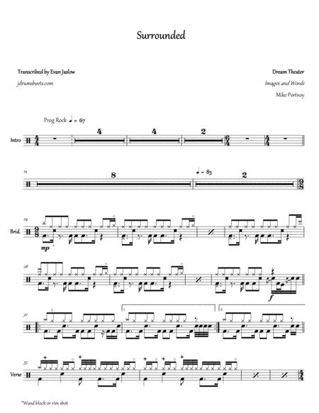 Dream Theater Surrounded Sheet Music