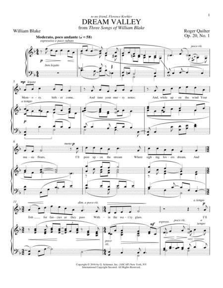 Free Sheet Music Dream Valley