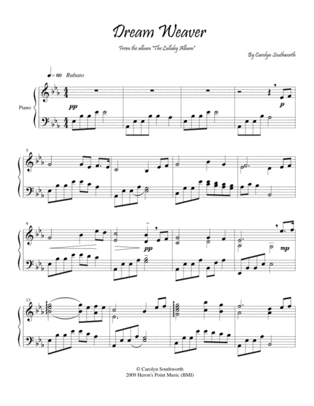 Dream Weaver Sheet Music