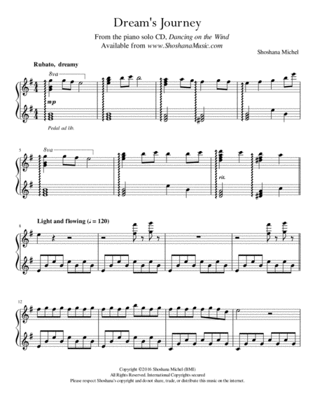 Dreams Journey Sheet Music