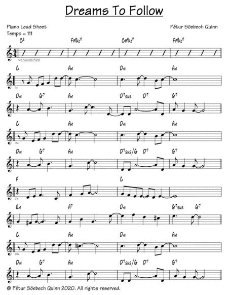 Free Sheet Music Dreams To Follow