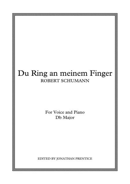 Du Ring An Meinem Finger Db Major Sheet Music