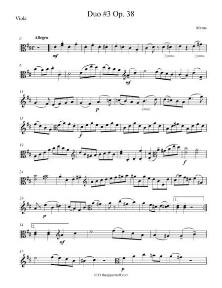 Free Sheet Music Duet 3 Op 38