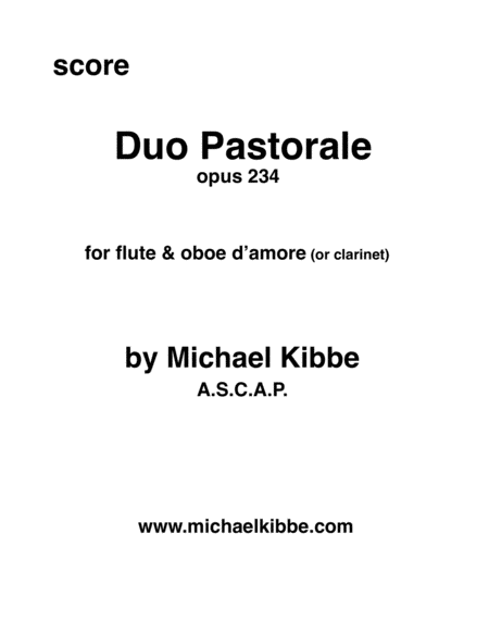 Free Sheet Music Duo Pastorale Opus 234