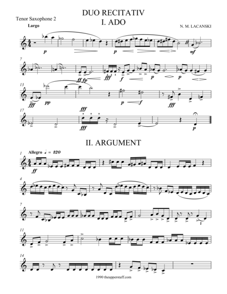 Duo Recitativ Sheet Music