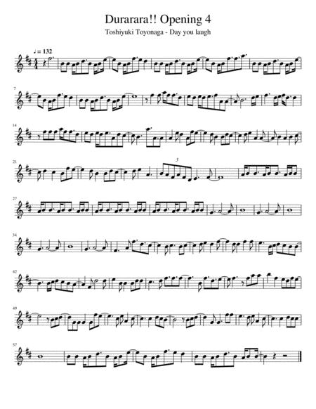 Durarara Opening 4 Sheet Music