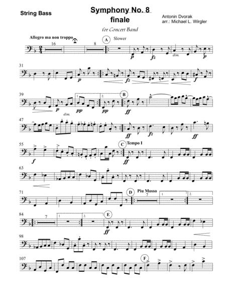 Free Sheet Music Dvorak Symphony Number 8 Finale