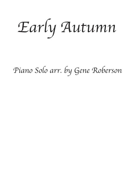 Free Sheet Music Early Autumn Jazz Piano Solo