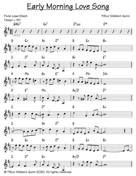 Free Sheet Music Early Morning Love Song