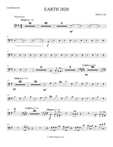 Free Sheet Music Earth 2020 Contrabassoon