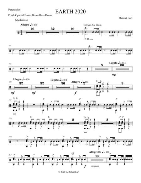 Earth 2020 Percussion Sheet Music