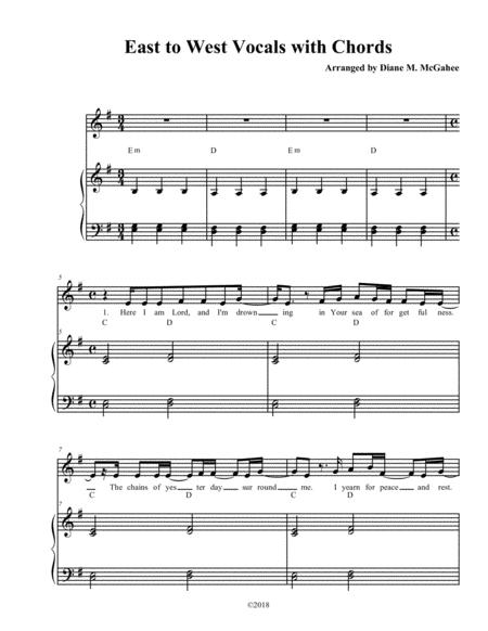 Free Sheet Music East To West Vocal With Chords