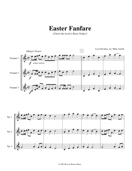 Easter Fanfare Christ The Lord Is Risen Today Sheet Music