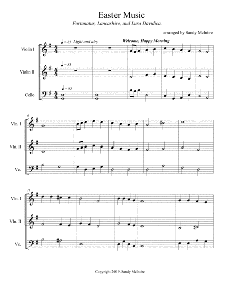 Easter Music Trio Sheet Music