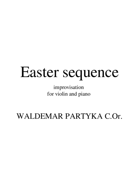 Free Sheet Music Easter Sequence Improvisation For Violin And Piano