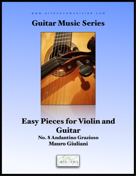 Free Sheet Music Easy Pieces For Violin And Guitar No 8 Andantino Grazioso