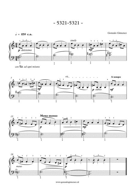 Easy Short Piano Piece For Beginners 5321 5321 Sheet Music