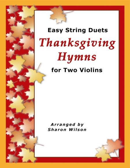 Free Sheet Music Easy String Duets Thanksgiving Hymns A Collection Of 10 Violin Duets