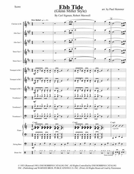 Ebb Tide In Glenn Miller Style Sheet Music