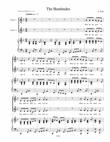 Ecco Mormorar L Onde C Monteverdi For Ssttb Choir In F Sheet Music