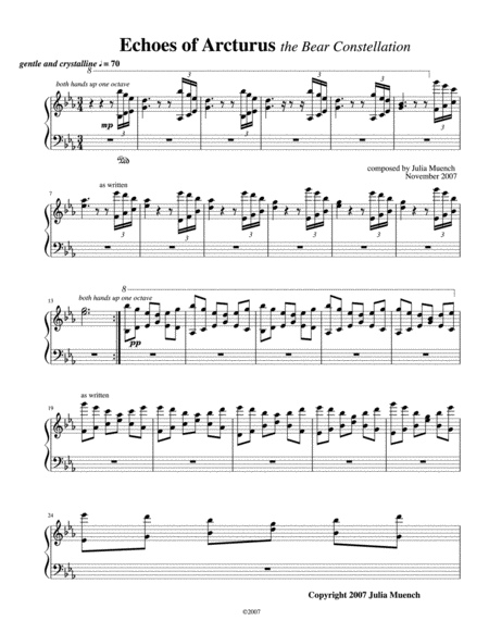 Free Sheet Music Echoes Of Arcturus