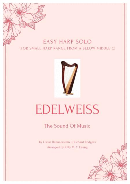 Edelweiss Easy Harp Solo Range From A Below Middle C Sheet Music