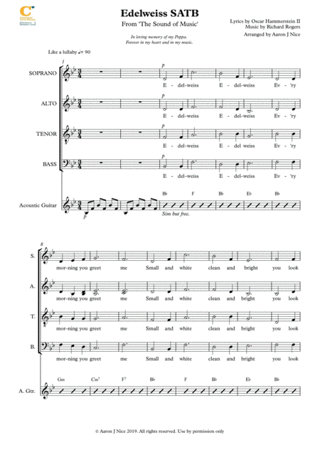 Edelweiss Satb Sheet Music