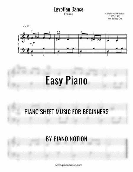 Egyptian Dance Easy Piano Solo Sheet Music