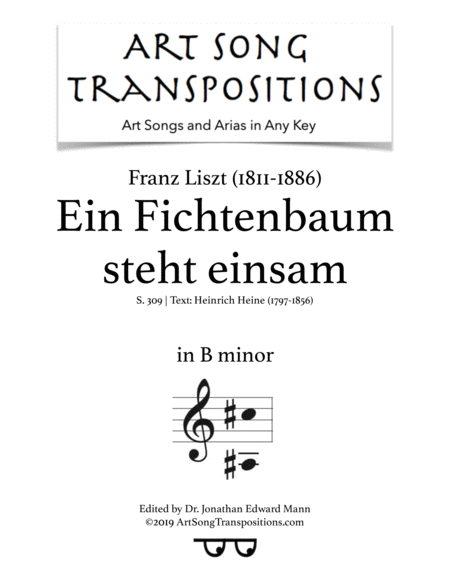 Ein Fichtenbaum Steht Einsams 309 B Minor Sheet Music