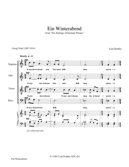 Ein Winterabend Sheet Music