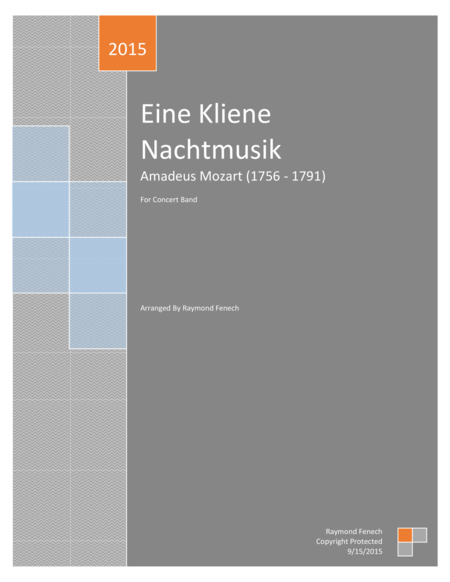 Eine Kliene Nachtmusik 1st Movement For Concert Band Sheet Music