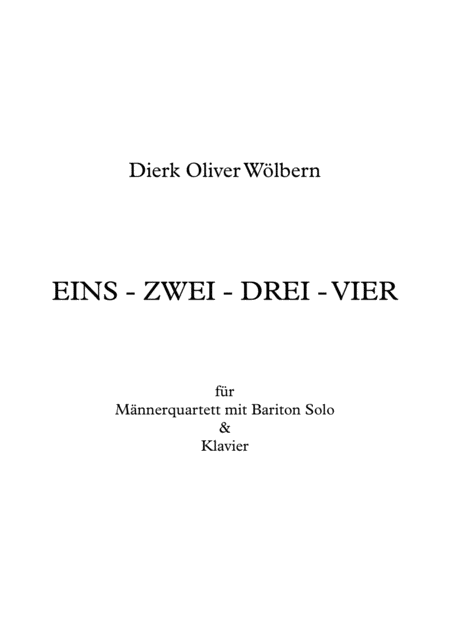 Free Sheet Music Eins Zwei Drei Vier