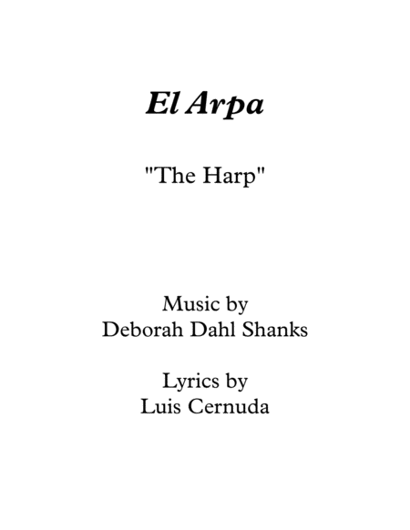 El Arpa The Harp Sheet Music