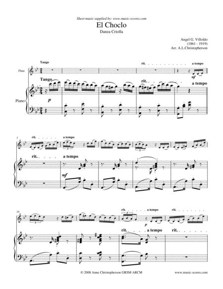 El Choclo Flute And Piano Sheet Music