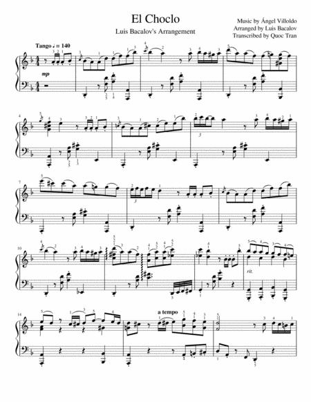 Free Sheet Music El Choclo Luis Bacalovs Version For Piano Solo Advanced