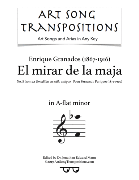 El Mirar De La Maja Transposed To A Flat Minor Sheet Music