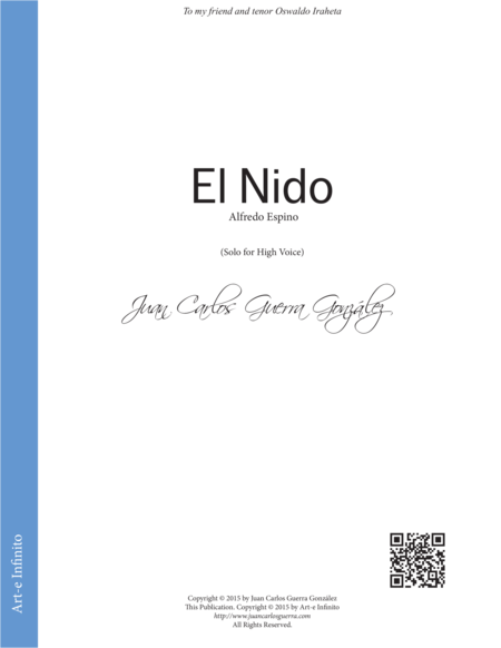 El Nido The Nest Soloist Version High Voice Sheet Music