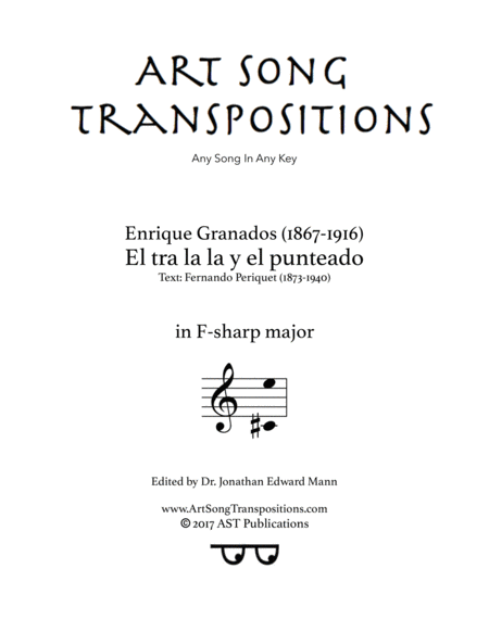 Free Sheet Music El Tra La La Y El Punteado F Sharp Major