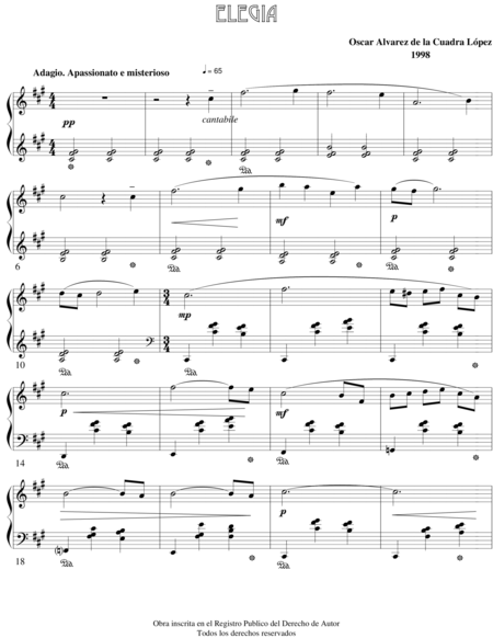 Elegia Sheet Music