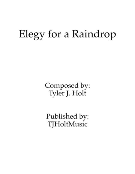 Elegy For A Raindrop Op 25 Sheet Music