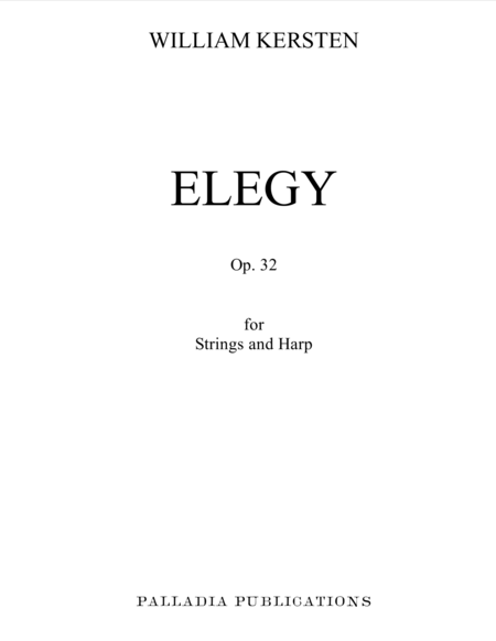 Elegy For Strings And Harp Sheet Music