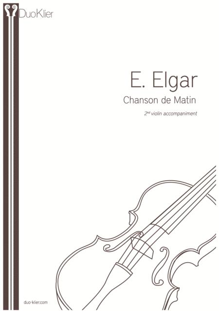 Elgar Chanson De Matin 2nd Violin Accompaniment Sheet Music