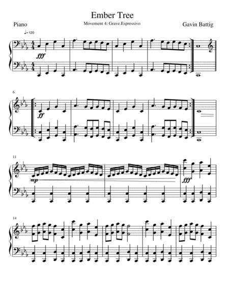 Free Sheet Music Ember Tree Movement 4