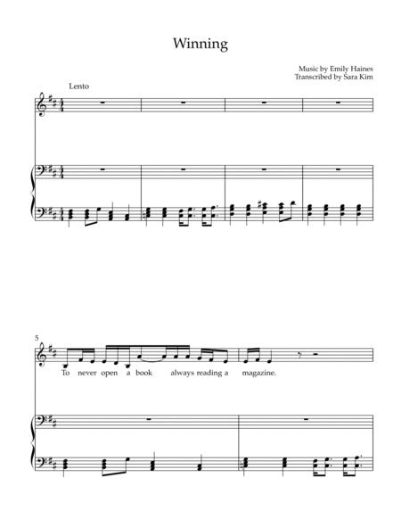 Emily Haines The Soft Skeleton Winning Sheet Music