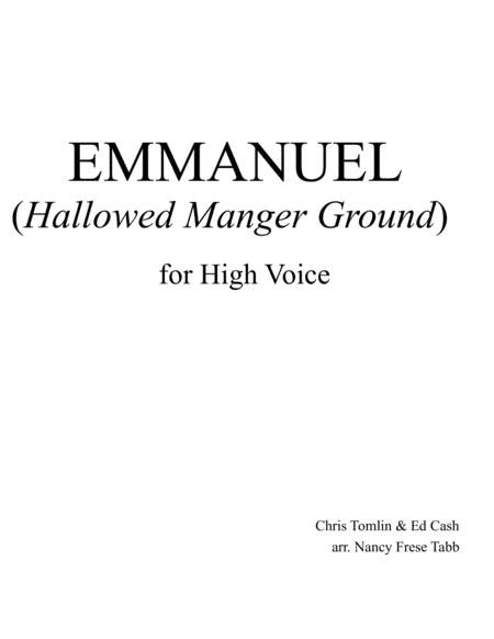 Emmanuel Hallowed Manger Ground Vocal Solo For High Voice Sheet Music