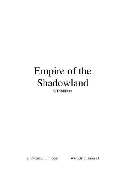 Empire Of The Shadowland Sheet Music