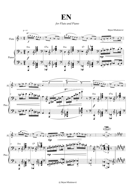 En For Flute And Piano Sheet Music