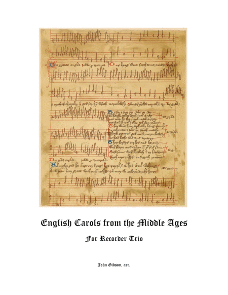 English Carols From The Middle Ages Recorder Trio Sheet Music