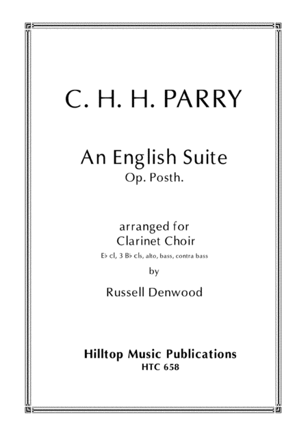 Free Sheet Music English Suite Arr Clarinet Choir