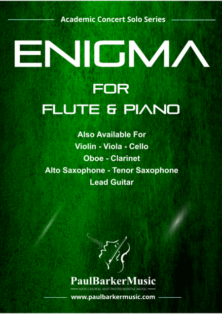 Enigma Flute Piano Score Parts Sheet Music